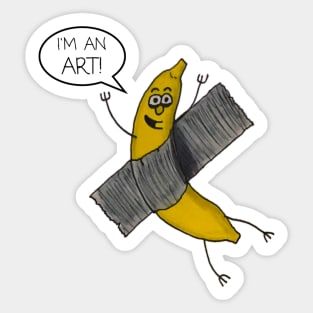 Duct-Taped Banana Sticker